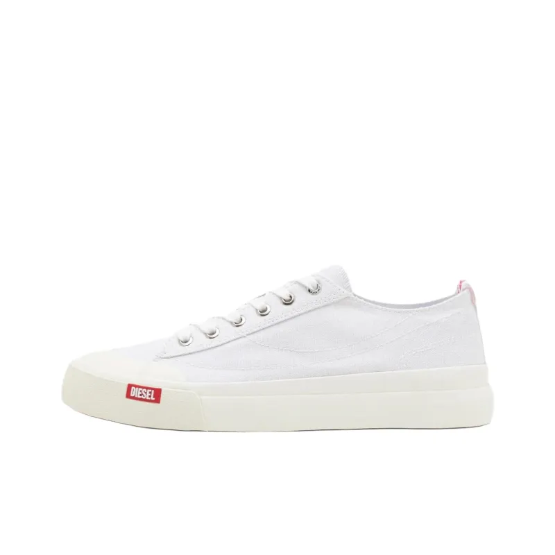 DIESEL S Athos Low Top Canvas Shoes Women's White-0