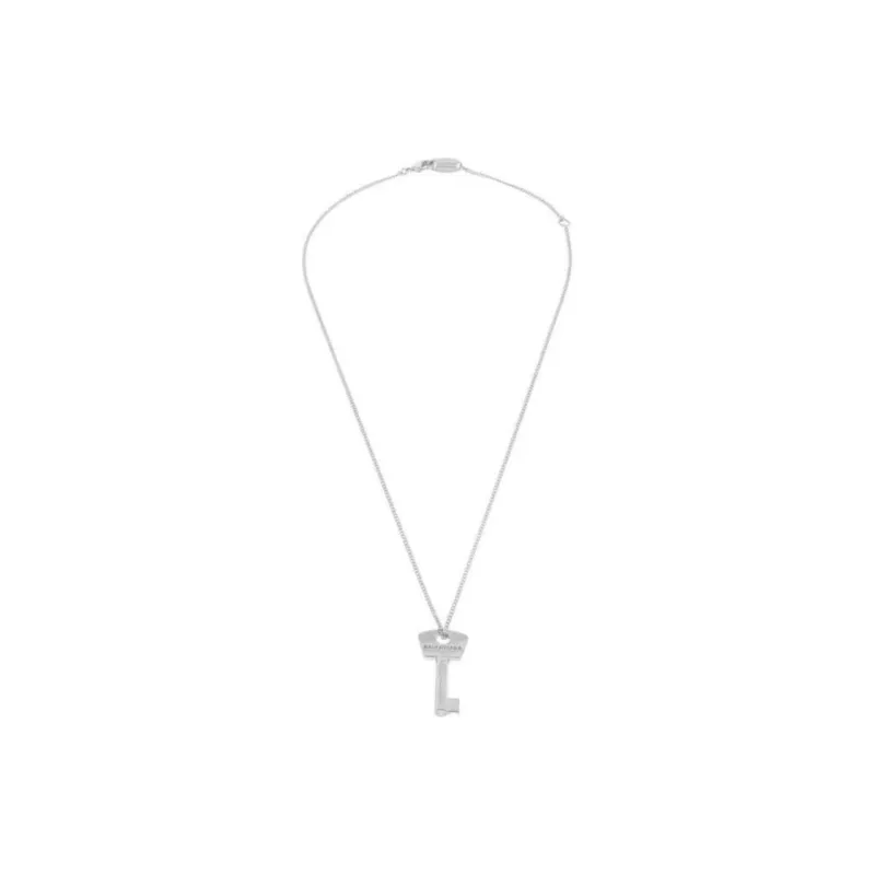 Balenciaga Brass Necklaces Women's Silver-0