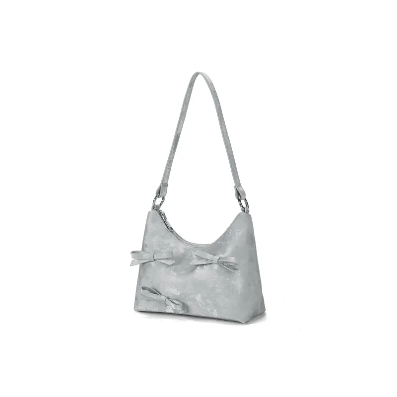 CORALDAISY Synthetic Leather Shoulder Bag Crossbody Bag Handbag Shoulder Bag Women's Silver Gray-0