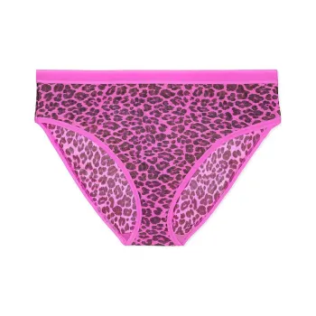 Victoria's Secret CURVY COUTURE Sheer Mesh High Leg Brief Panty / PL Underpants Women's 1 Pack Pink