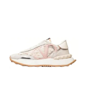 Valentino Lacerunner Low Top Casual Shoes Women's Pink White