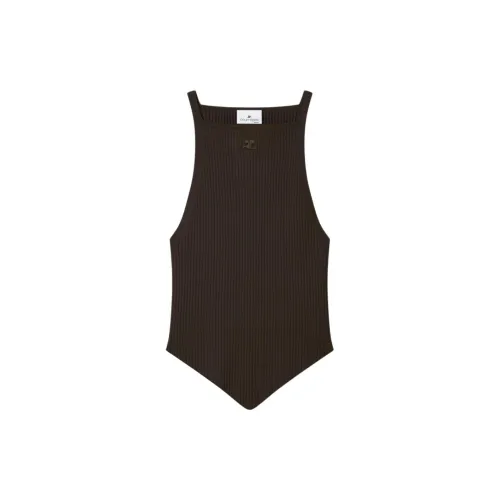 COURREGES Tank Tops Women's Mud Brown