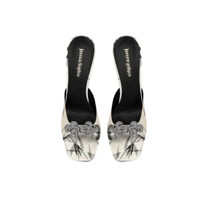 JESSICA SOPHIA Slip Resistant Abrasion Resistant Slide Slippers Women's Black-6