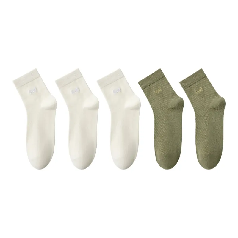 MIIOW Cool One Summer Series Mid Calf Socks Men's 5 Pack-12