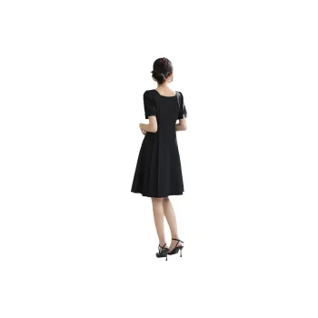 SMEN Short Sleeved Dresses Women's Black