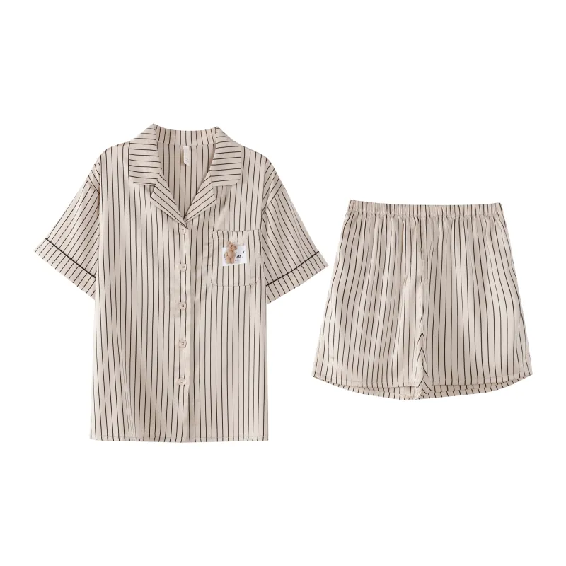 JinShaLa Pajama Set Women's Khaki-0