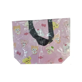 LINE FRIENDS Polyester Tote Bag, Shopping Bag, Shoulder Bag, Handbag Mini Unisex Pink
