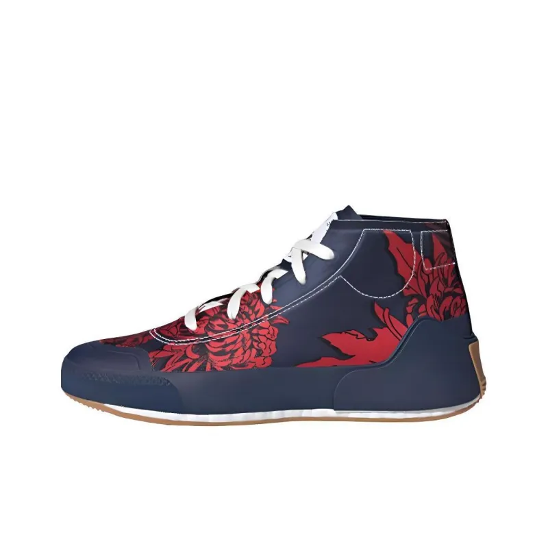 Adidas Treino Mid Sella McCartney Navy Red Floral Women's-0