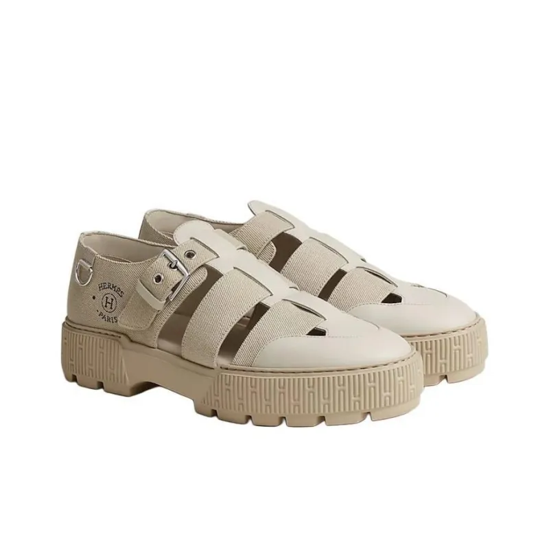 HERMES Roman Sandals Men's Beige-3