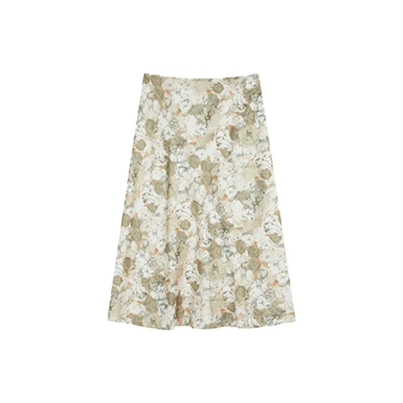 THE SEA LIFE Casual Long Skirt Women's Moss Green-1