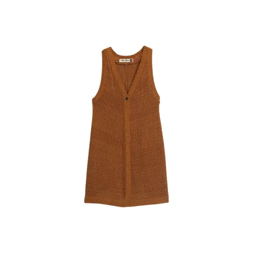 ZARA Tank Tops Women's Yellow Beige