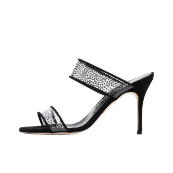 MANOLO BLAHNIK Slide Slippers Women's Black