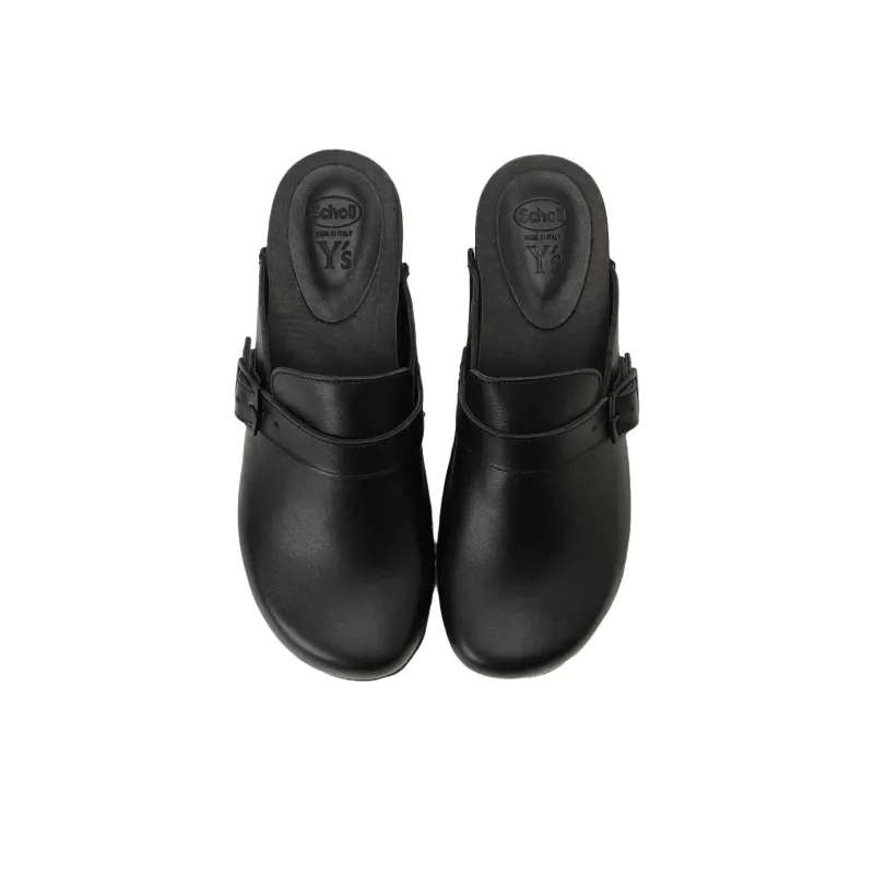 Scholl x Yohji Yamamoto Closed Toe Slippers 5cm Women's Black-4
