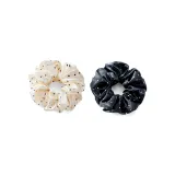 Satin Polka Dot[Black+Beige]2 Pack