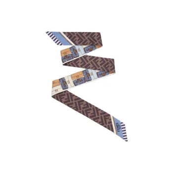 FENDI Silk Silk Scarves Unisex Blue