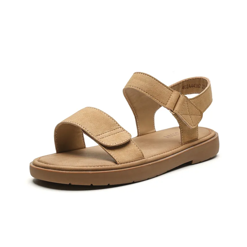 JOSINY Beach Sandals Women's Yellow, Brown-1