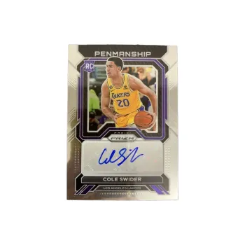 PANINI Cole Swider 2022 23 Prizm Rising Stars Tekka Signature Lakers Rising Stars Sports Cards 1 Pc