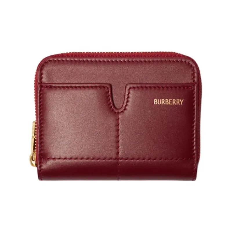 Burberry Calfskin Wallet Unisex Rubies Color-0