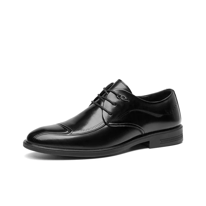 JOSINY Dress Shoes Men Low Top Black-1