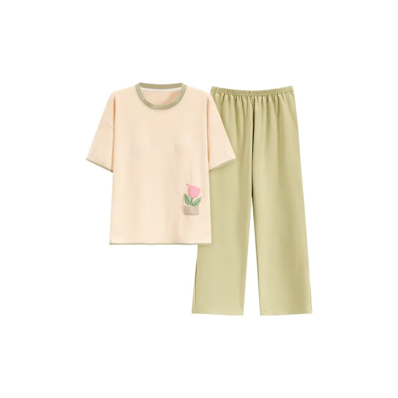 GOSO Pajama Set Women's Green Shades-0