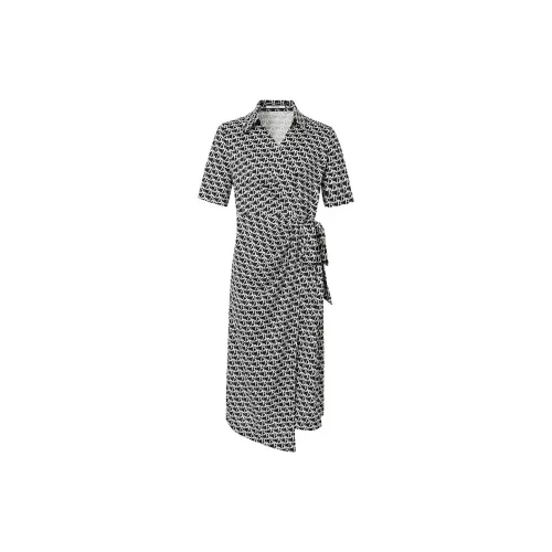 BADINA Short-Sleeved Dresses Women's Black White Geometry