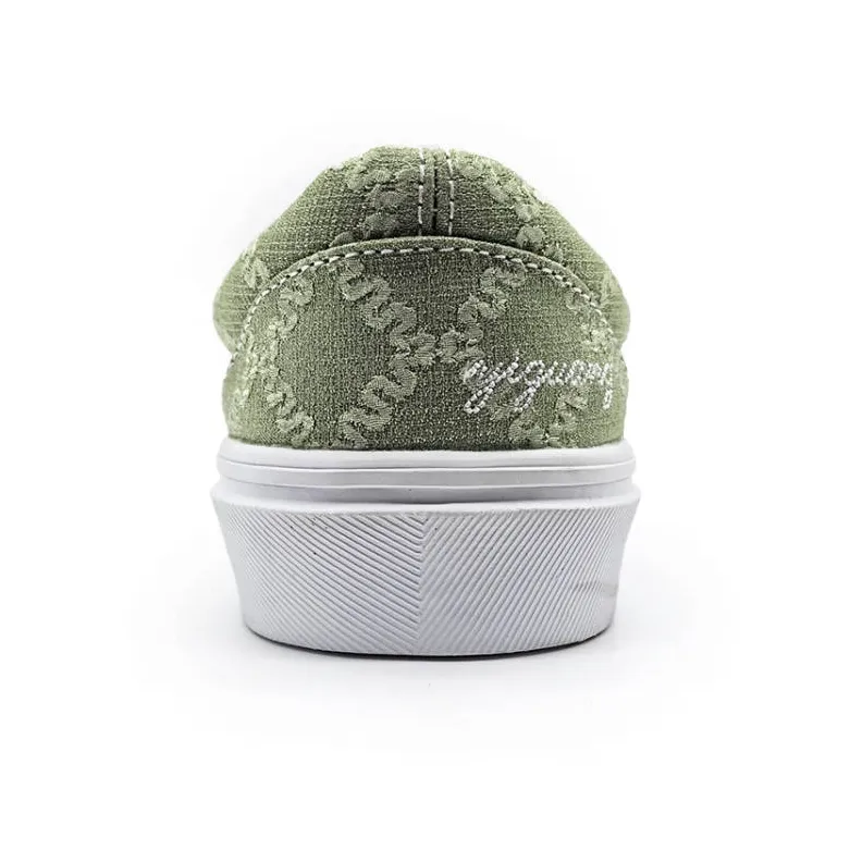 I'm shopping Canvas Shoes Unisex Low Top Green-7