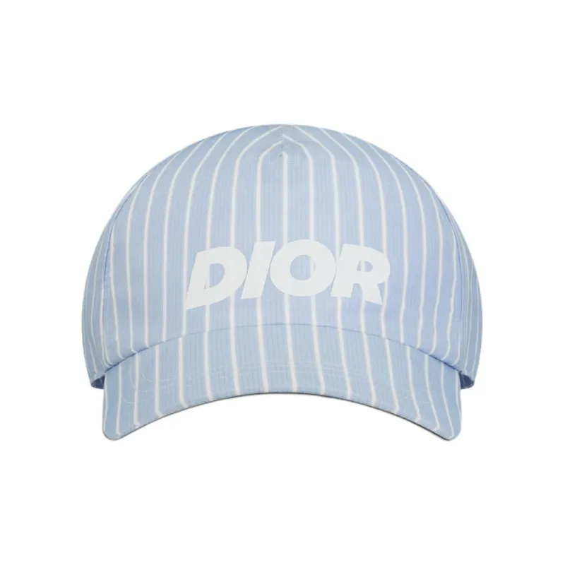 DIOR Logo Printed Striped Baseball Cap-1