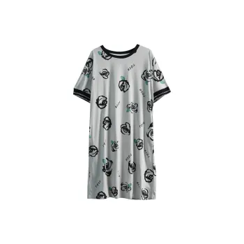 Dorame Nightgown Summer Women's Gray