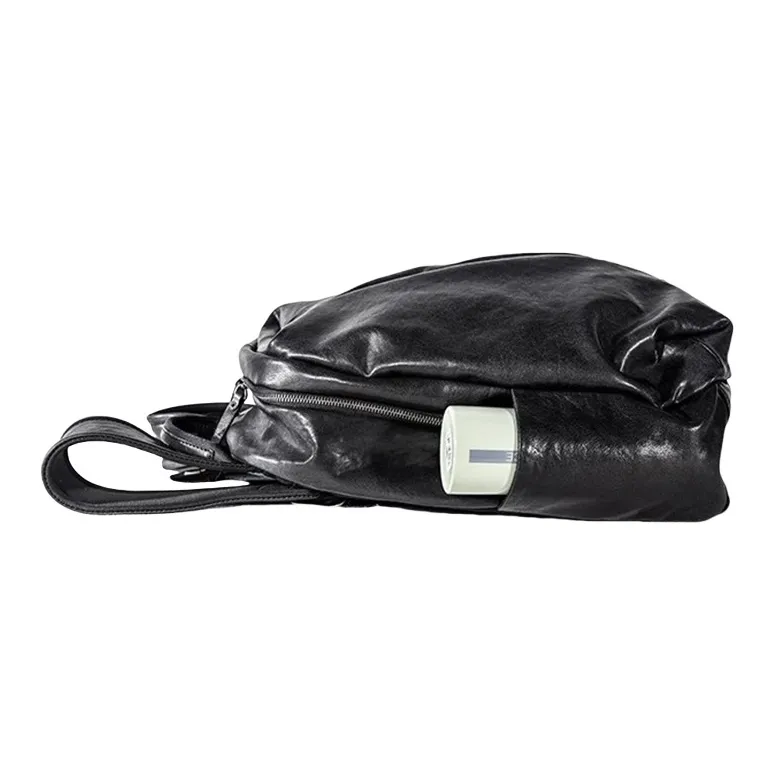 PULUWIRR Cow Leather Large Capacity Business Casual Travel Bag Vintage Laptop Backpack Regular Men's Black-3