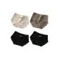 M1155-B Set-Ribbed Lace Trim-White+Gray+Black+Black (4 Pack)