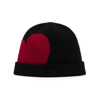 MOSCHINO Heart motif Intarsia knit Beanie