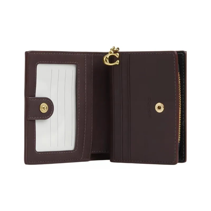 COACH Heritage Leather Coin Purse Wallet Regular Women's Black-1
