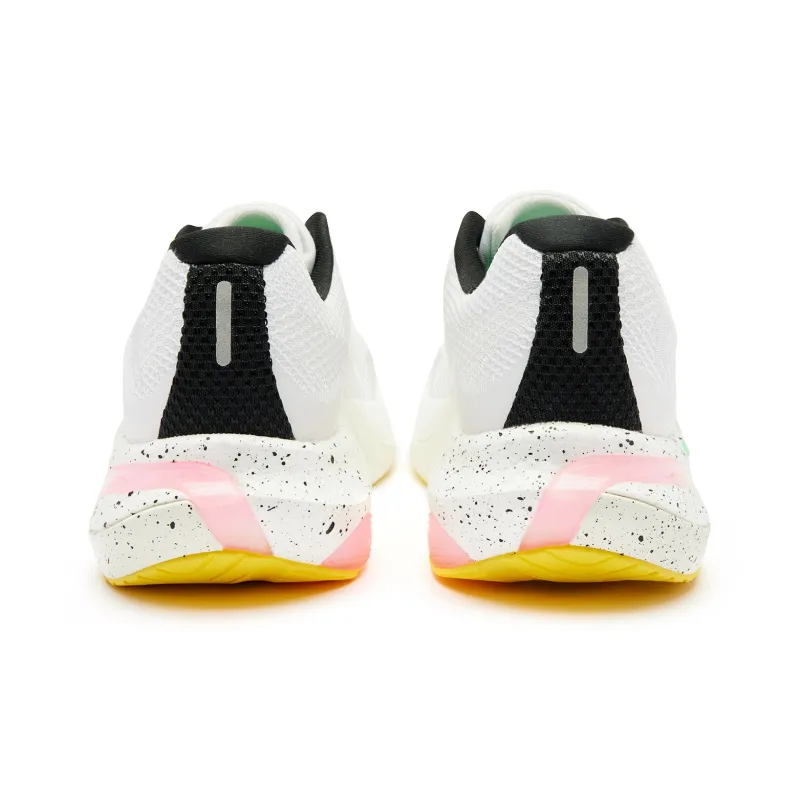 QIAODAN Phantom Running Shoes Men Low Top Jordan White Bright Pink-4