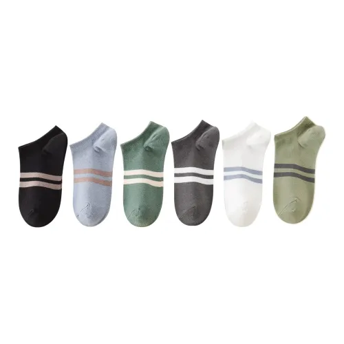 MIIOW No Show Socks Men's 6 Pack Mixed Color