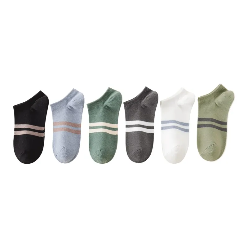 MIIOW No Show Socks Men's 6 Pack Mixed Color-0