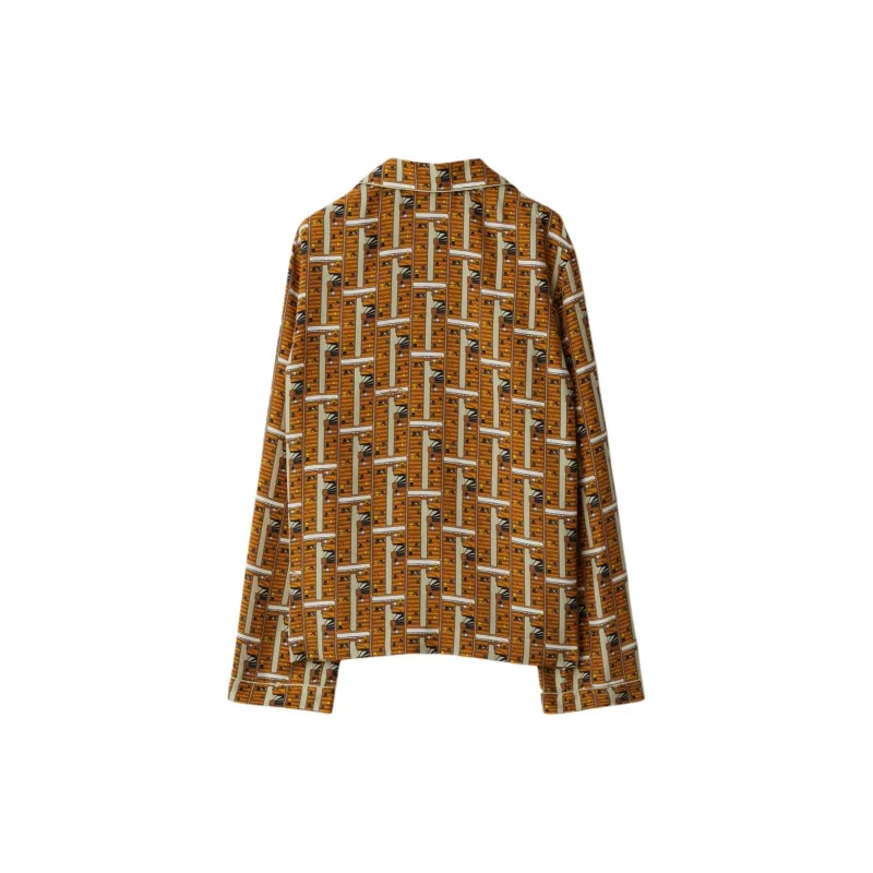 Burberry Graphic Printed Buttoned Pajama Shirt-1