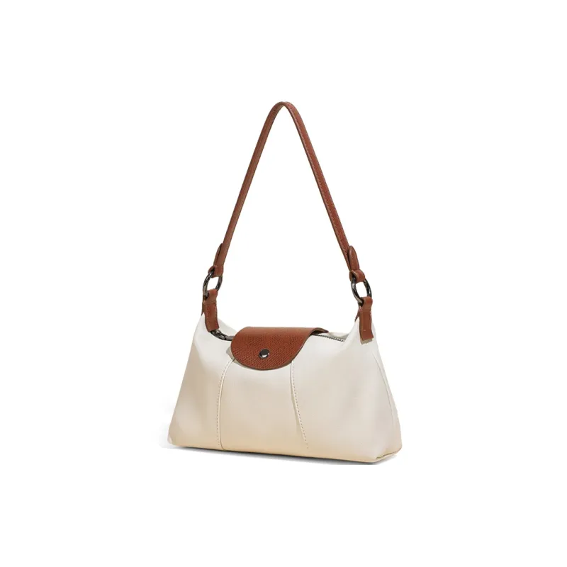 COMELY Sheepskin Patchwork Leather Shoulder Bag, Handbag, Shoulder Bag Women's Silver/White-9