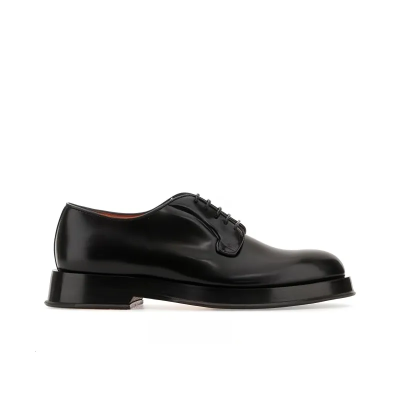 Santoni Block Heel Lace Up Derby Shoes-1