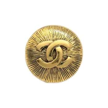 CHANEL 1990s Cc Logo Brooch