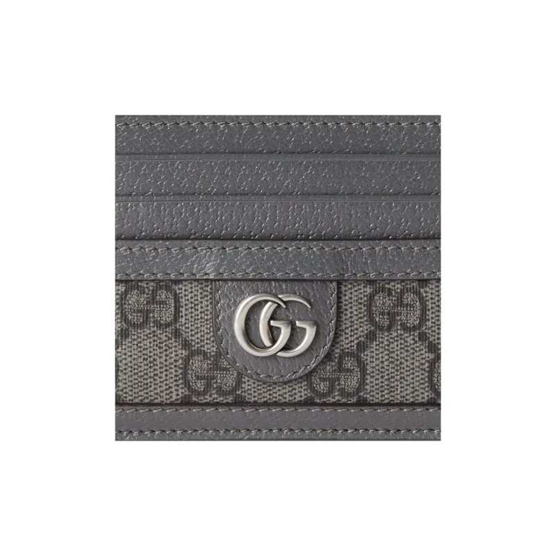GUCCI Supreme Canvas Wallet Men's Gray-4