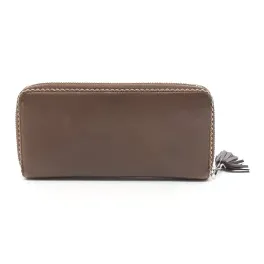 FERRAGAMO Genuine Leather Wallet Women's Chocolate-12