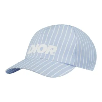 DIOR Logo Printed Striped Baseball Cap