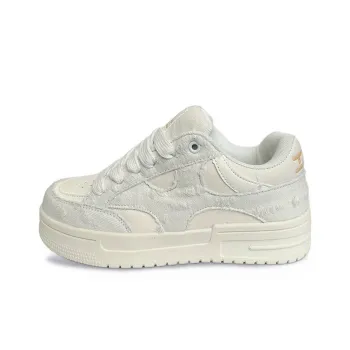 ITGI Vintage Puffy Shoes Low-Top Skateboard Shoes Unisex Ecru