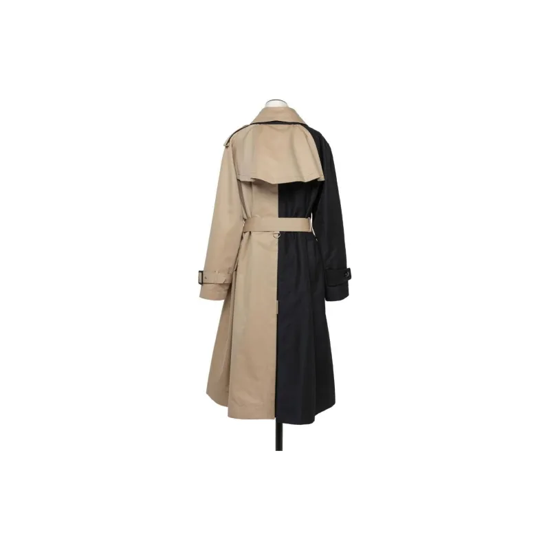 Sacai Cotton Gabardine Coat 'Navy/Beige'-1