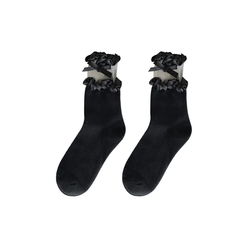 XXLLG Mid Calf Socks Women's 2 Pack-12