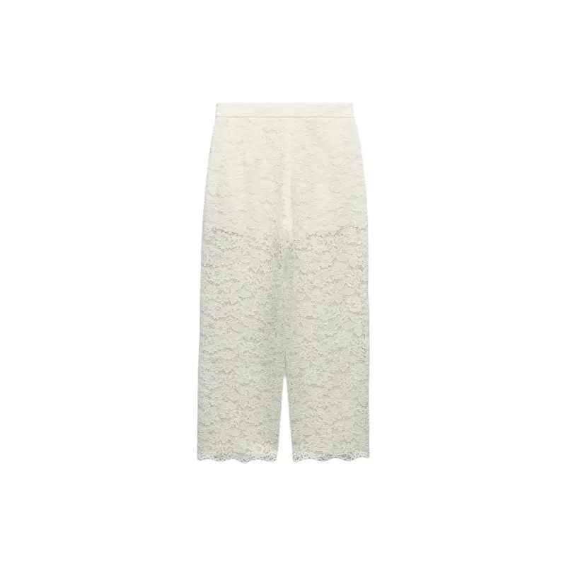 ZARA Casual Pants Women's White-1