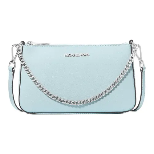 MICHAEL KORS Jet Set Leather Shoulder Bag Crossbody Bag Medium Size Women's Distant Horizon Blue
