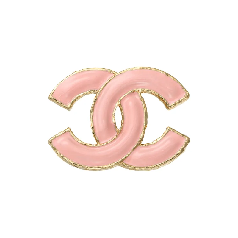 CHANEL Enamel Stud Earrings Women's Pink-1