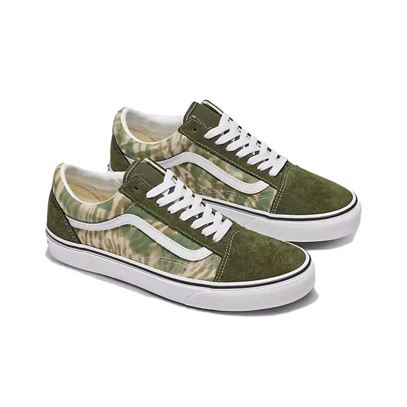 Vans Old Skool Anti-Slip And Wear-Resistant Support Low-Top Skateboard Shoes Unisex Green-2