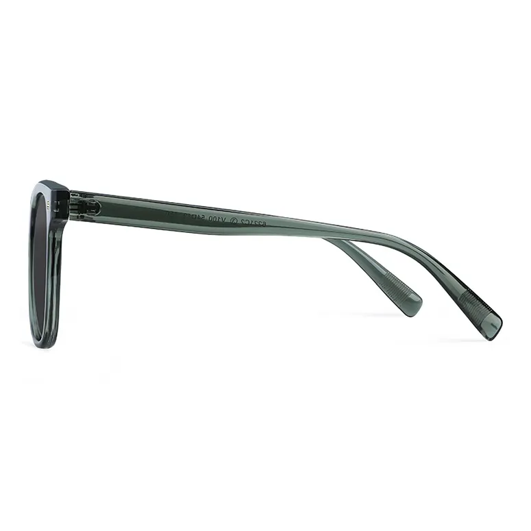 VEGOOS TR/Memory Plastic Square Sunglasses Unisex Black Frame-30
